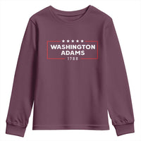 4th July George Washington 1788 Youth Sweatshirt Retro President Campaign - Wonder Print Shop