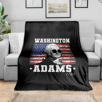 George Washington 1788 Throw Blanket Funny 4th of July Retro President Campaign USA Flag - Wonder Print Shop