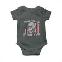 Its Only Treason If You Lose 4th Of July Baby Onesie George Washington American Flag - Wonder Print Shop
