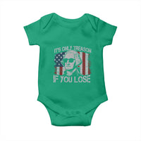Its Only Treason If You Lose 4th Of July Baby Onesie George Washington American Flag - Wonder Print Shop