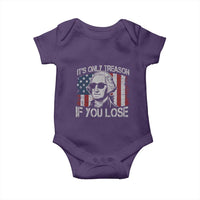 Its Only Treason If You Lose 4th Of July Baby Onesie George Washington American Flag - Wonder Print Shop