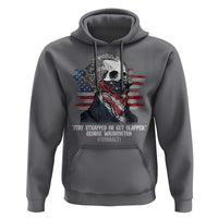 Funny 4th Of July Hoodie George Washington Stay Strapped Or Get Clapped USA Flag - Wonder Print Shop