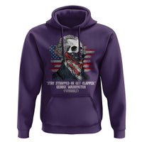 Funny 4th Of July Hoodie George Washington Stay Strapped Or Get Clapped USA Flag - Wonder Print Shop