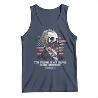 Funny 4th Of July Tank Top George Washington Stay Strapped Or Get Clapped USA Flag - Wonder Print Shop