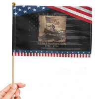 Vintage George Washington Patriotic Handheld Flag 4th Of July Gift