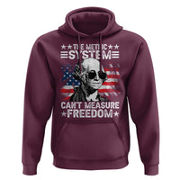Funny 4th of July The Metric System Can't Measure Freedom Hoodie George Washington American Flag - Wonder Print Shop