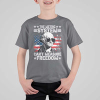 Funny 4th of July The Metric System Can't Measure Freedom T Shirt For Kid George Washington American Flag - Wonder Print Shop