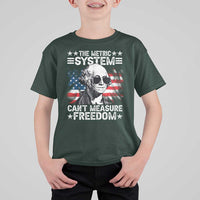 Funny 4th of July The Metric System Can't Measure Freedom T Shirt For Kid George Washington American Flag - Wonder Print Shop