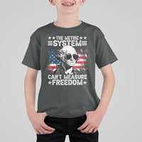 Funny 4th of July The Metric System Can't Measure Freedom T Shirt For Kid George Washington American Flag - Wonder Print Shop