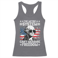 Funny 4th of July The Metric System Can't Measure Freedom Racerback Tank Top George Washington American Flag - Wonder Print Shop