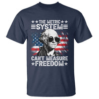 Funny 4th of July The Metric System Can't Measure Freedom T Shirt George Washington American Flag - Wonder Print Shop