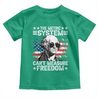 Funny 4th of July The Metric System Can't Measure Freedom Toddler T Shirt George Washington American Flag - Wonder Print Shop