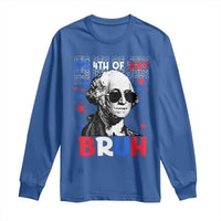 4th of July George Washington Bruh Long Sleeve Shirt - Wonder Print Shop