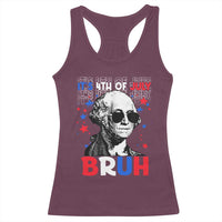 4th of July George Washington Bruh Racerback Tank Top - Wonder Print Shop