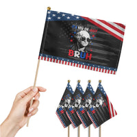 4th of July George Washington Bruh Patriotic Handheld Flag