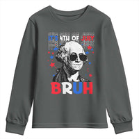 4th of July George Washington Bruh Youth Sweatshirt - Wonder Print Shop