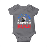 George Washington 4th of July Baby Onesie Too Cool For British Rule Red White and Blue - Wonder Print Shop