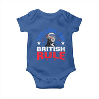 George Washington 4th of July Baby Onesie Too Cool For British Rule Red White and Blue - Wonder Print Shop