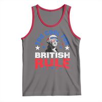 George Washington 4th of July Tank Top Too Cool For British Rule Red White and Blue - Wonder Print Shop