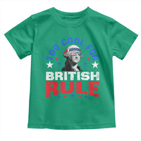 George Washington 4th of July Toddler T Shirt Too Cool For British Rule Red White and Blue - Wonder Print Shop