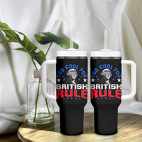 George Washington 4th of July Tumbler With Handle Too Cool For British Rule Red White and Blue - Wonder Print Shop