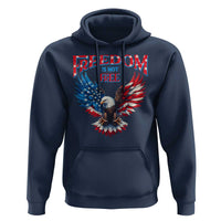 American Flag Bald Eagle Hoodie Patriotic Eagle 4th of July Freedom Is Not Free - Wonder Print Shop