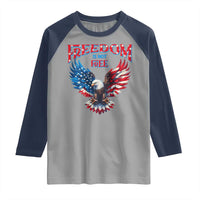 American Flag Bald Eagle Raglan Shirt Patriotic Eagle 4th of July Freedom Is Not Free - Wonder Print Shop