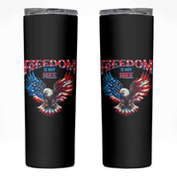 American Flag Bald Eagle Skinny Tumbler Patriotic Eagle 4th of July Freedom Is Not Free - Wonder Print Shop