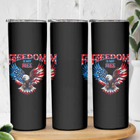 American Flag Bald Eagle Skinny Tumbler Patriotic Eagle 4th of July Freedom Is Not Free - Wonder Print Shop