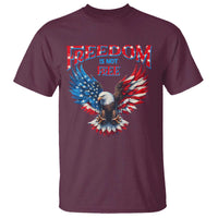 American Flag Bald Eagle T Shirt Patriotic Eagle 4th of July Freedom Is Not Free - Wonder Print Shop