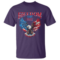 American Flag Bald Eagle T Shirt Patriotic Eagle 4th of July Freedom Is Not Free - Wonder Print Shop