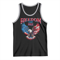 American Flag Bald Eagle Tank Top Patriotic Eagle 4th of July Freedom Is Not Free - Wonder Print Shop