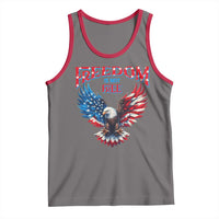 American Flag Bald Eagle Tank Top Patriotic Eagle 4th of July Freedom Is Not Free - Wonder Print Shop