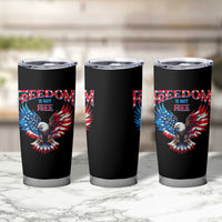 American Flag Bald Eagle Tumbler Cup Patriotic Eagle 4th of July Freedom Is Not Free - Wonder Print Shop