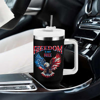 American Flag Bald Eagle Tumbler With Handle Patriotic Eagle 4th of July Freedom Is Not Free - Wonder Print Shop