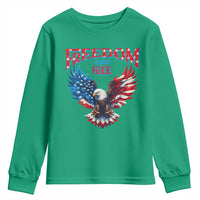 American Flag Bald Eagle Youth Sweatshirt Patriotic Eagle 4th of July Freedom Is Not Free - Wonder Print Shop