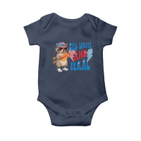 Funny Raccoon 4th of July Baby Onesie Red White and Feral Patriotic - Wonder Print Shop