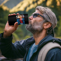 Funny Raccoon 4th of July 4 in 1 Can Cooler Tumbler Red White and Feral Patriotic - Wonder Print Shop