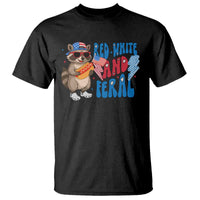 Funny Raccoon 4th of July T Shirt Red White and Feral Patriotic - Wonder Print Shop