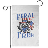 Patriotic Raccoon 4th of July Garden Flag Feral But Free USA Flag - Wonder Print Shop