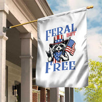 Patriotic Raccoon 4th of July Garden Flag Feral But Free USA Flag - Wonder Print Shop