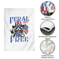 Patriotic Raccoon 4th of July Garden Flag Feral But Free USA Flag - Wonder Print Shop