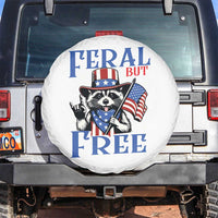 Patriotic Raccoon 4th of July Spare Tire Cover Feral But Free USA Flag - Wonder Print Shop