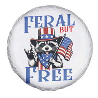 Patriotic Raccoon 4th of July Spare Tire Cover Feral But Free USA Flag - Wonder Print Shop