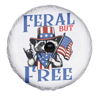 Patriotic Raccoon 4th of July Spare Tire Cover Feral But Free USA Flag - Wonder Print Shop