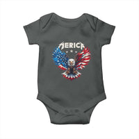 Bald Eagle Merica Baby Onesie USA American Flag Patriotic 4th of July - Wonder Print Shop