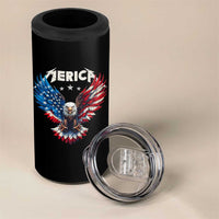 Bald Eagle Merica 4 in 1 Can Cooler Tumbler USA American Flag Patriotic 4th of July - Wonder Print Shop