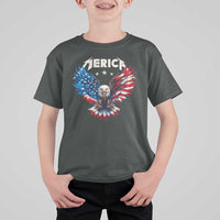 Bald Eagle Merica T Shirt For Kid USA American Flag Patriotic 4th of July - Wonder Print Shop