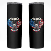 Bald Eagle Merica Skinny Tumbler USA American Flag Patriotic 4th of July - Wonder Print Shop