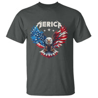 Bald Eagle Merica T Shirt USA American Flag Patriotic 4th of July - Wonder Print Shop
